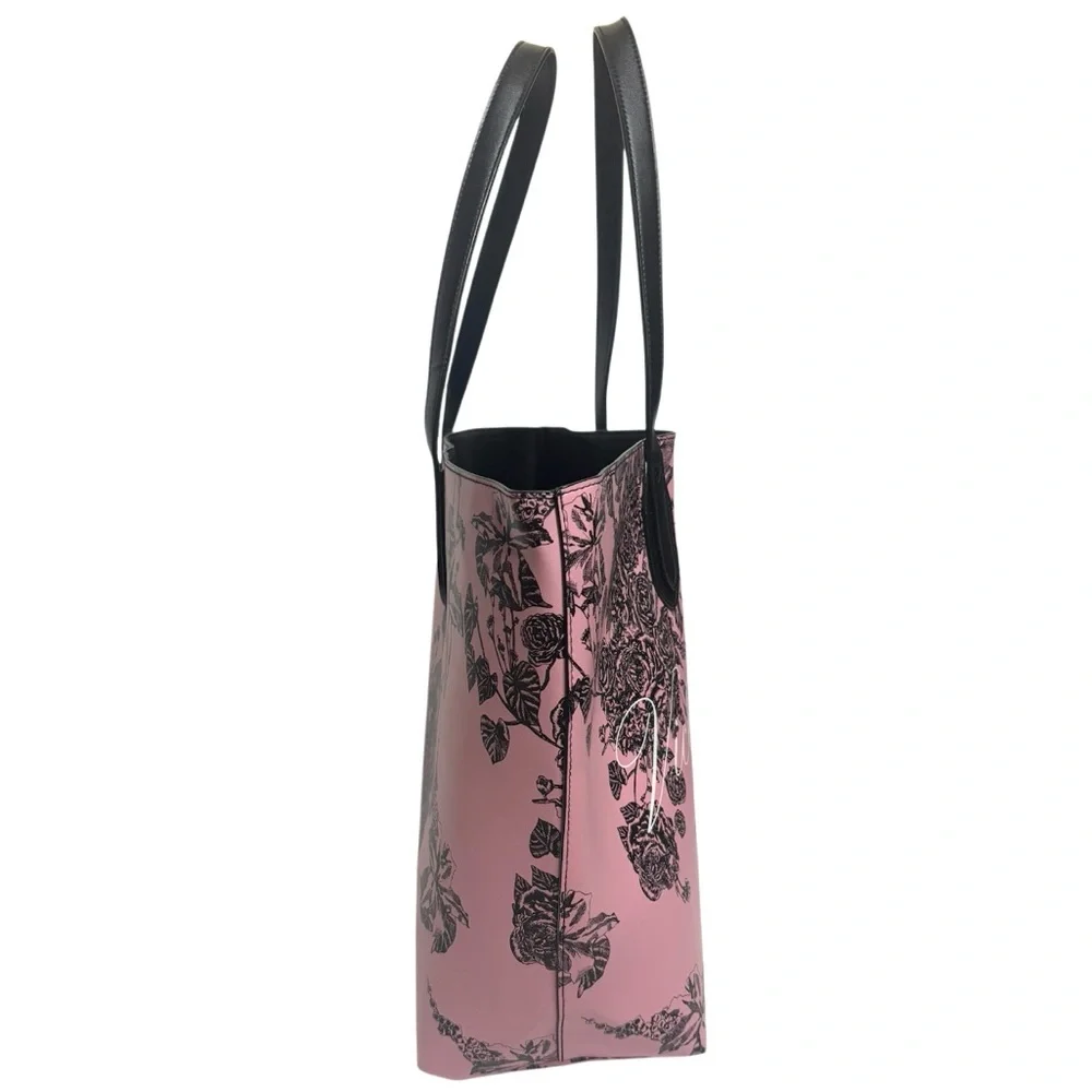 Victoria’s Secret Tote Bag Pink Rose French Lovers Large Travel Bag Faux Leather